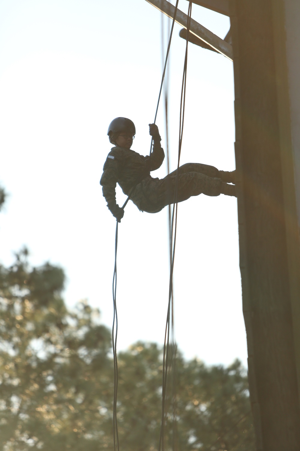 Photo Gallery: Recruits learn rappelling skills atop Parris Island tower