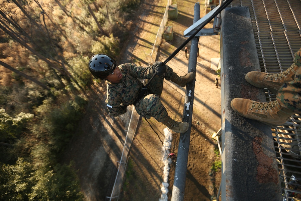 Photo Gallery: Recruits learn rappelling skills atop Parris Island tower