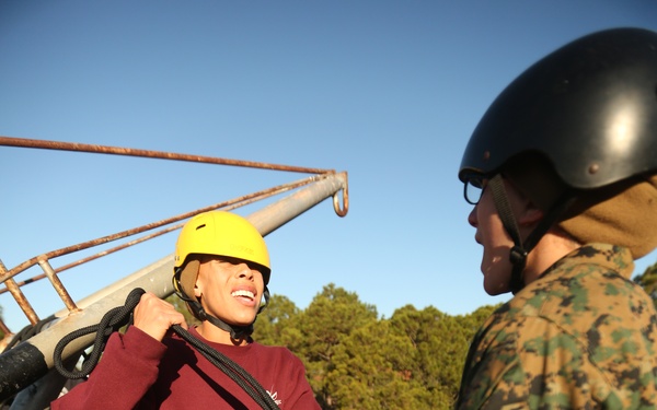 Photo Gallery: Recruits learn rappelling skills atop Parris Island tower