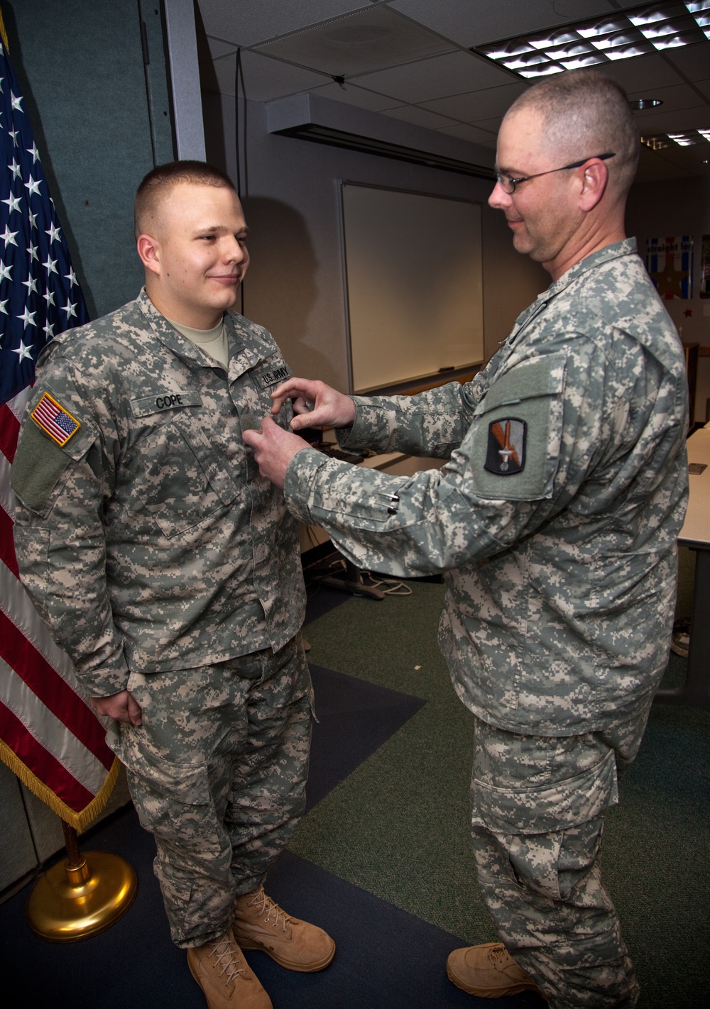 55th Signal Company promotion ceremony