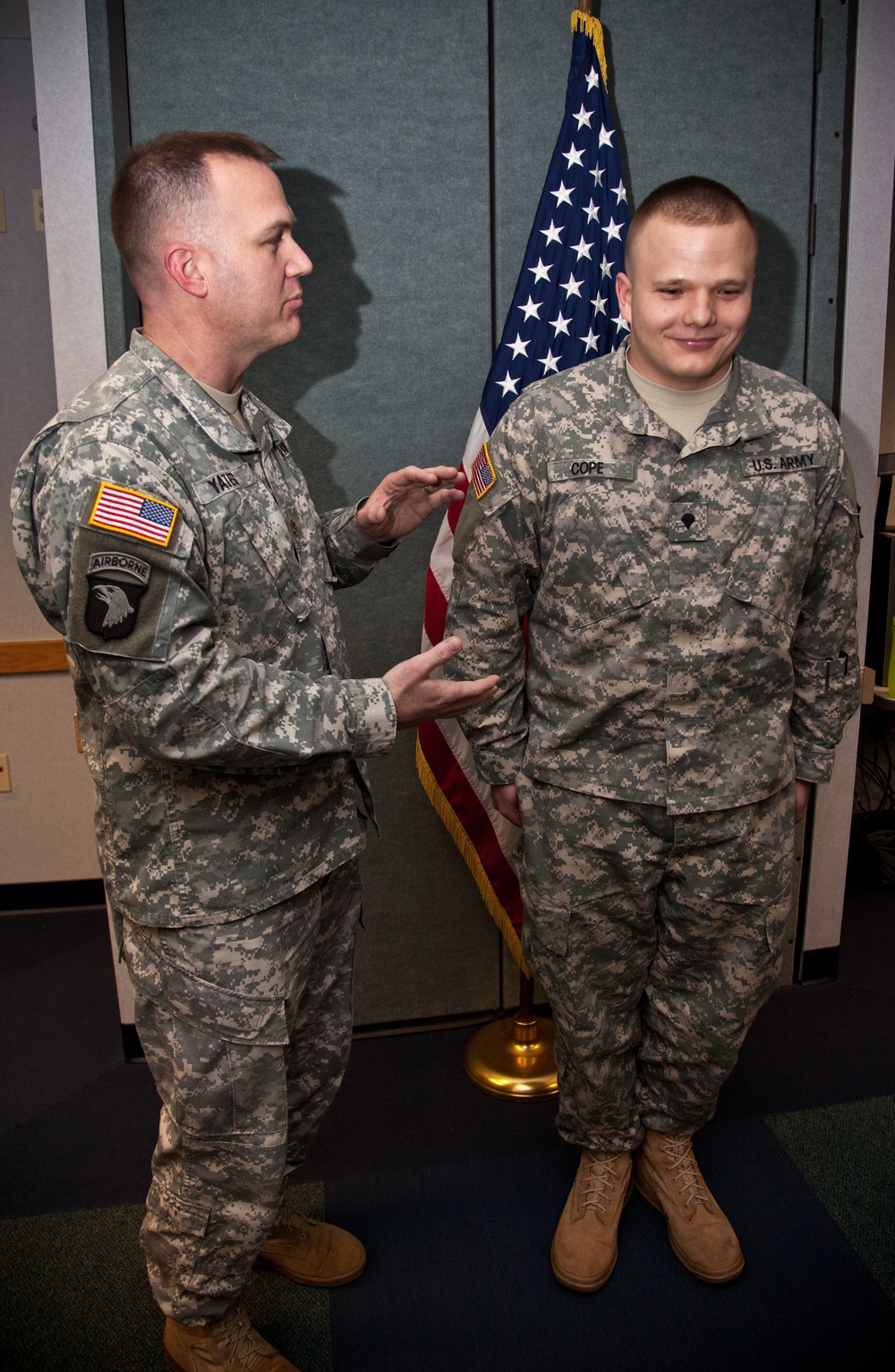 55th Signal Company promotion ceremony