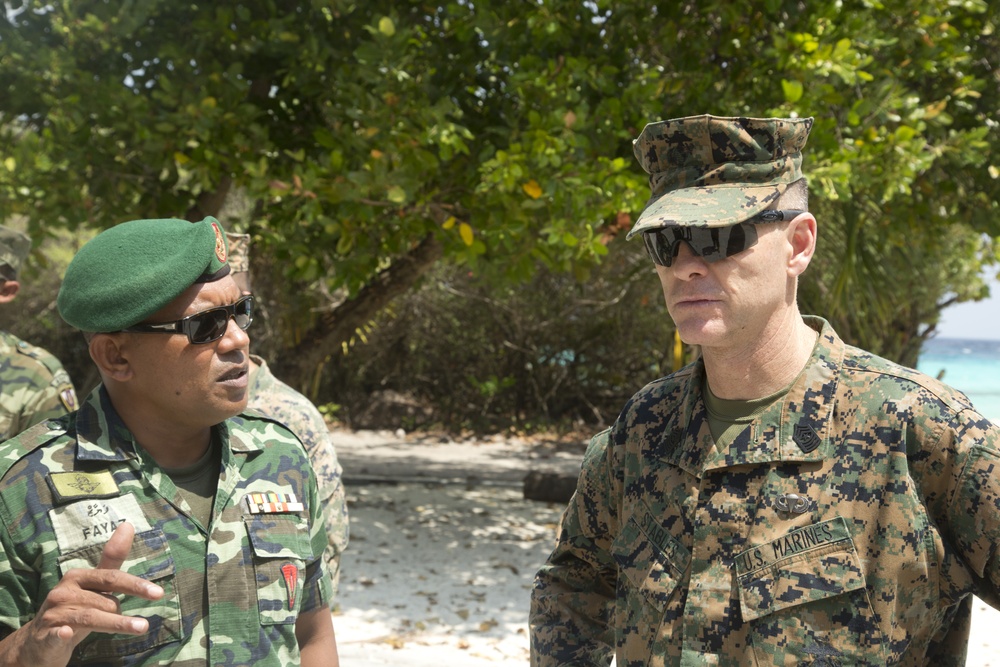 PACOM Command Master Chief and MARFORPAC Sgt. Maj. Visit to Maldives