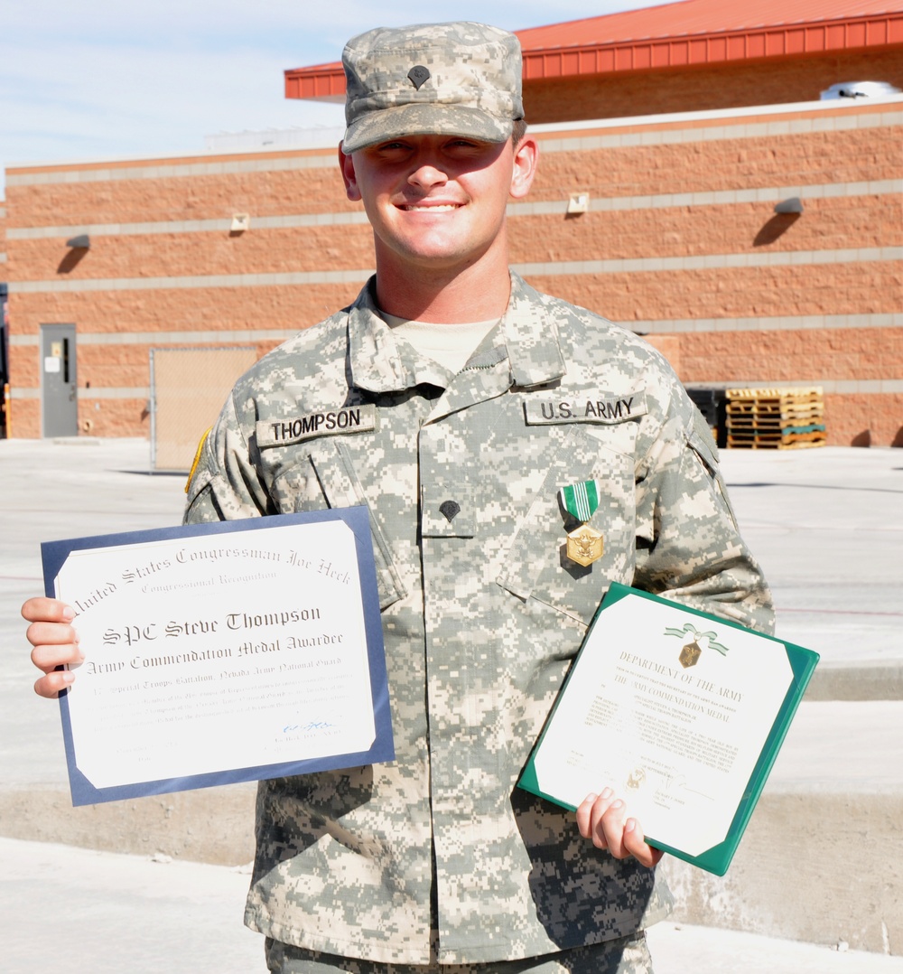 Guardsman awarded ARCOM for saving drowned toddler