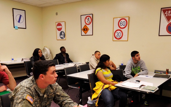 New military members learn the opposite side of the road