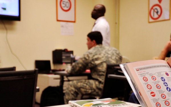 New military members learn the opposite side of the road