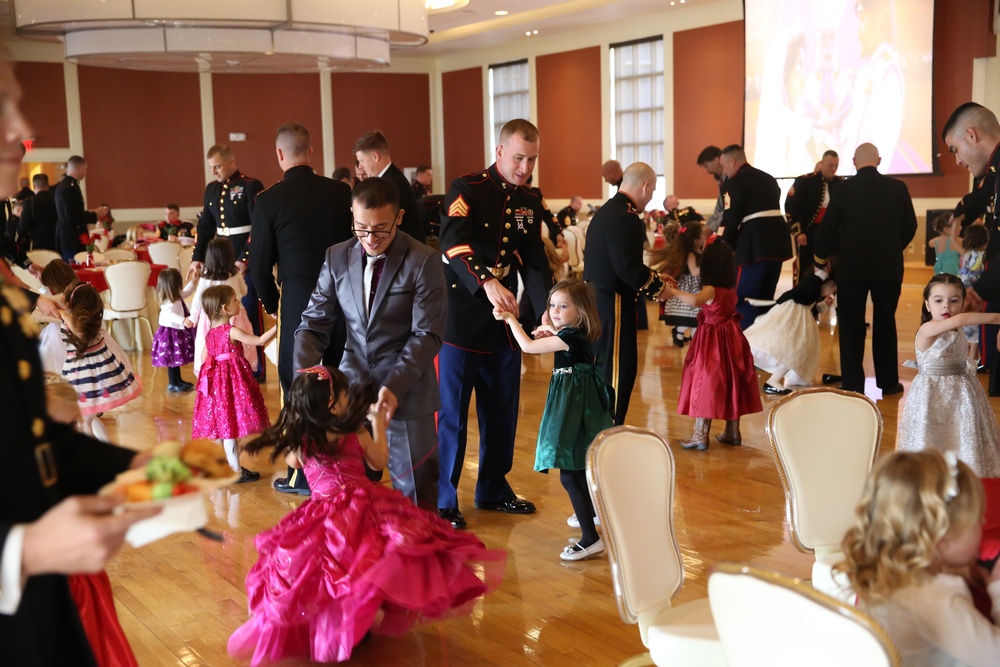 Fathers, daughters enjoy dancing aboard base