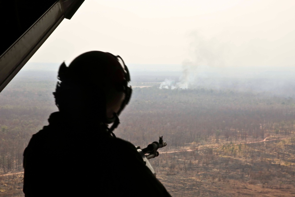 MV-22 crew chief rehearses live-fire