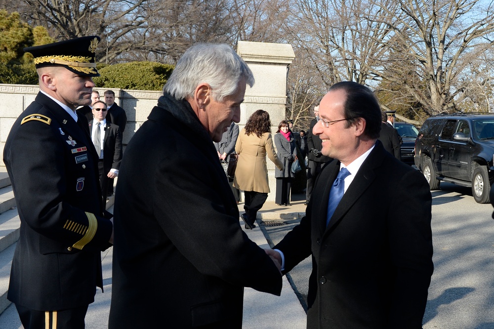 Armed forces full honor wreath ceremony