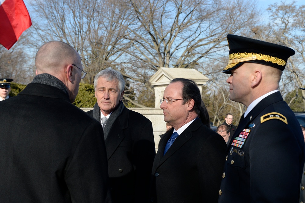 Armed forces full honor wreath ceremony