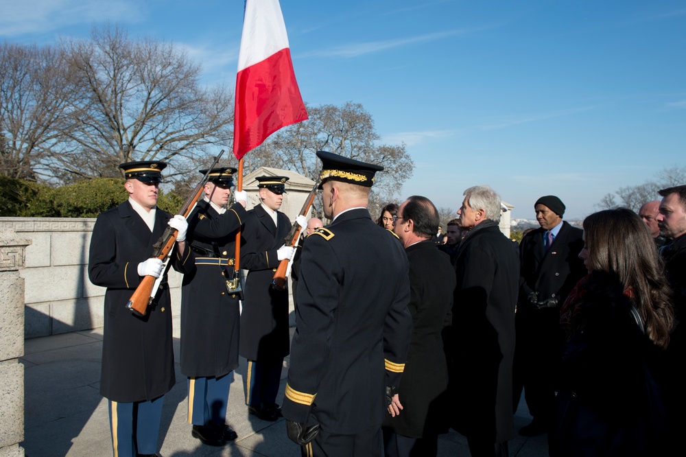 Armed forces full honor wreath ceremony