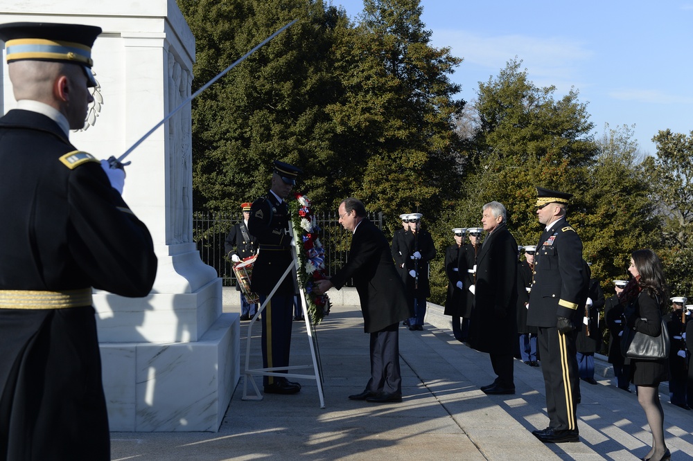 Armed forces full honor wreath ceremony