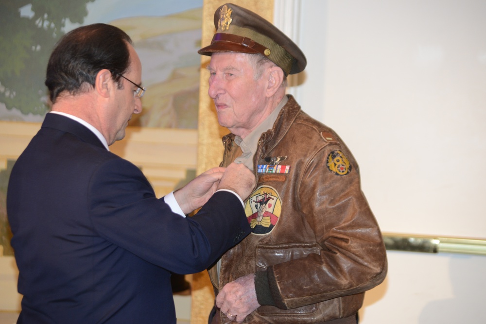 President of the Republic of France Honors America's World War II Veterans