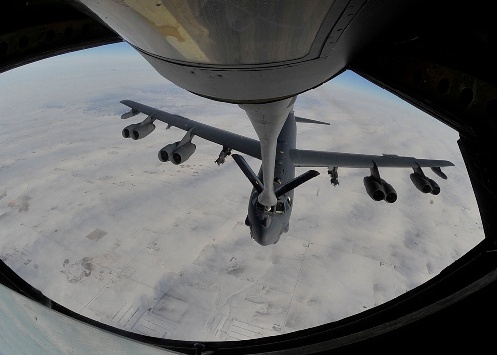 Two days, missions, crews, airframes featuring B-52s, F-22s