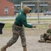 Parris Island recruits strike blows during Marine Corps martial arts training
