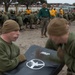 Parris Island recruits strike blows during Marine Corps martial arts training