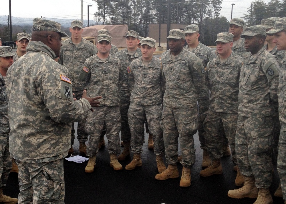Briefing the troops