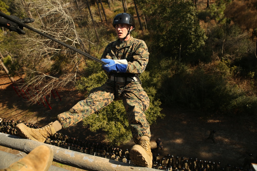 Photo Gallery: Marine recruits learn rappelling techniques on Parris Island