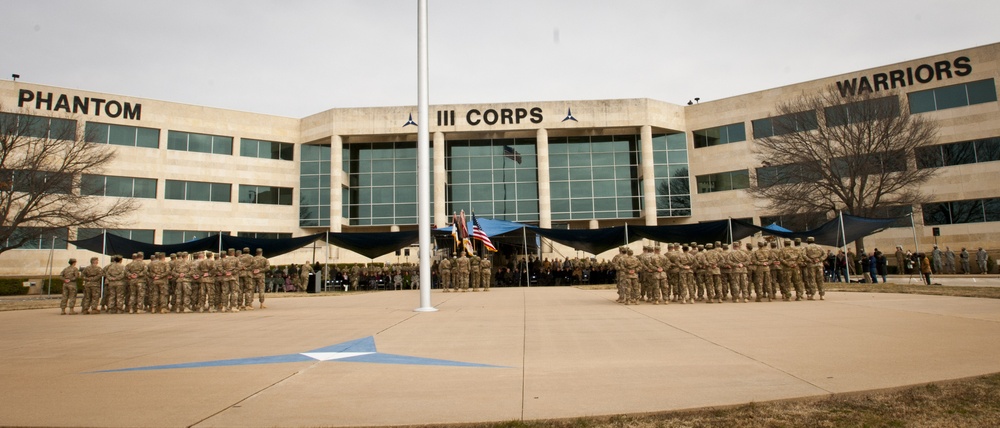 III Corps uncases colors after nine months in Afghanistan