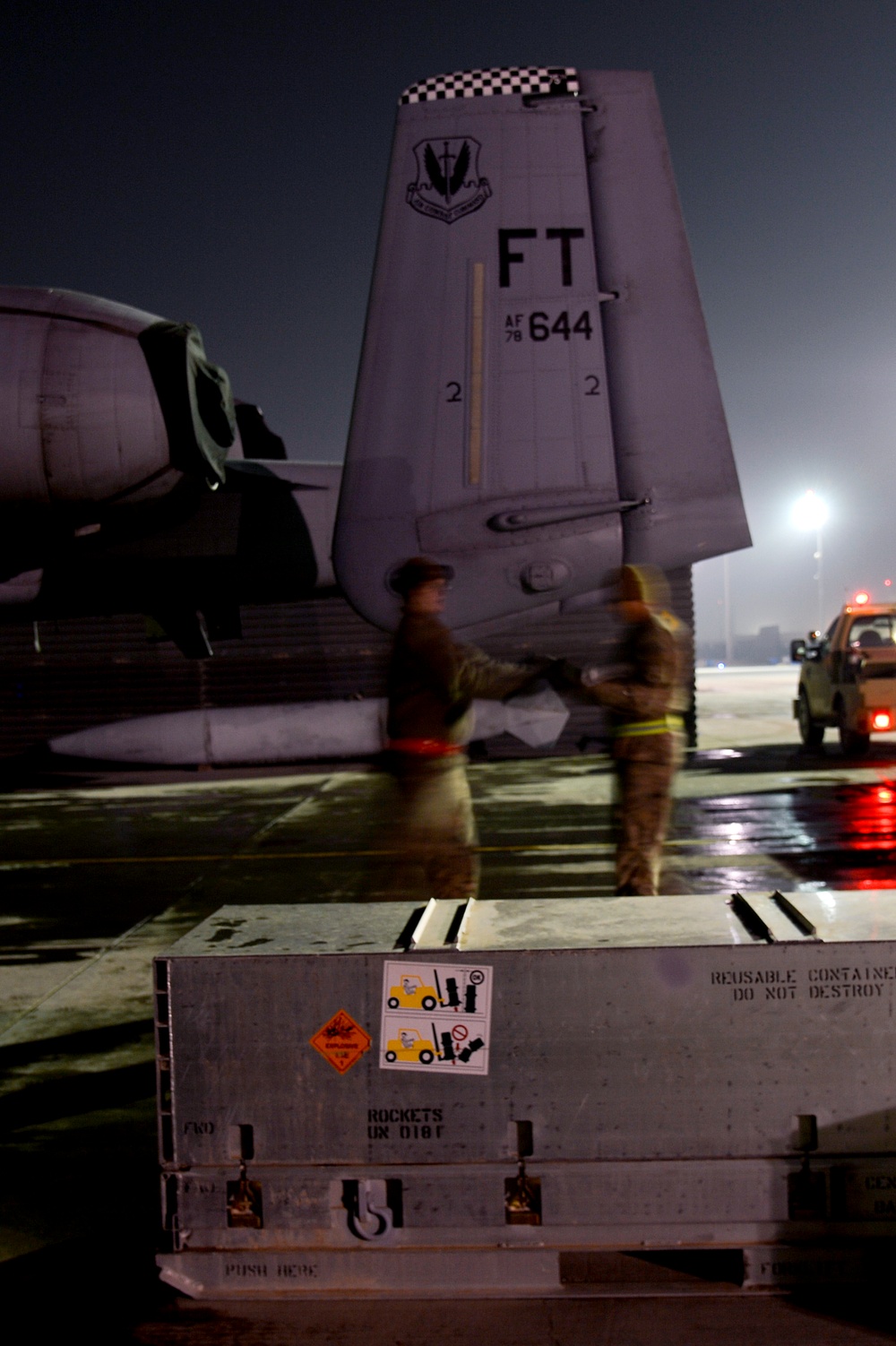 Night operations at Bagram Air Field