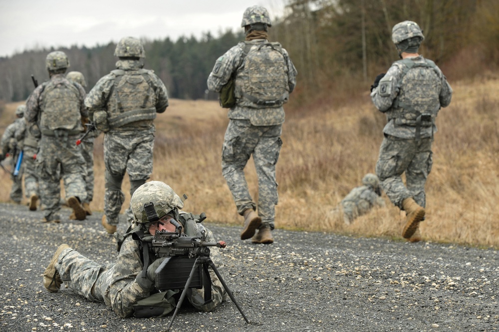 173rd IBCT (A) squad level training at Grafenwoehr, Germany