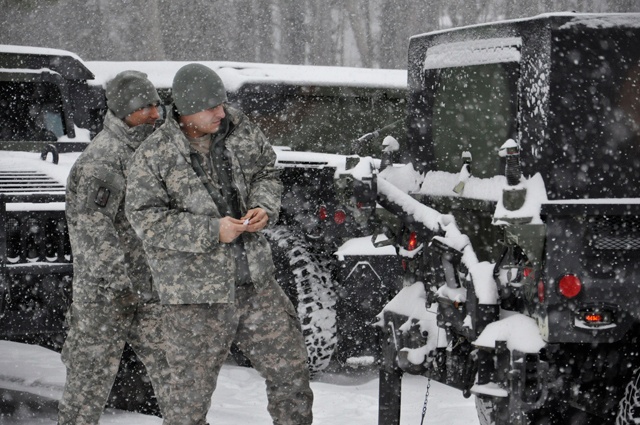 NC National Guard assisting the North Carolina Division of Emergency Management during Winter Storm Pax