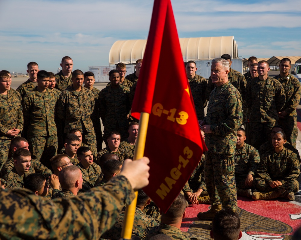 An Opportunity of a Lifetime: MALS 13 Marine Meritoriously Promoted by the CMC