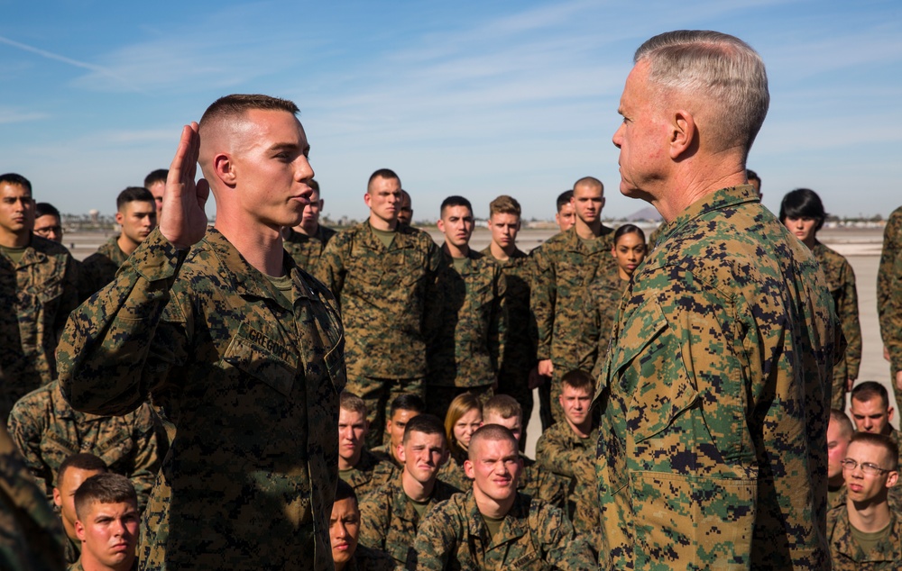 An Opportunity of a Lifetime: MALS 13 Marine Meritoriously Promoted by the CMC