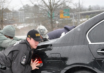 NC National Guard assisting the North Carolina Division of Emergency Management during Winter Storm Pax