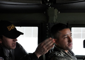 NC National Guard assisting the North Carolina Division of Emergency Management during Winter Storm Pax