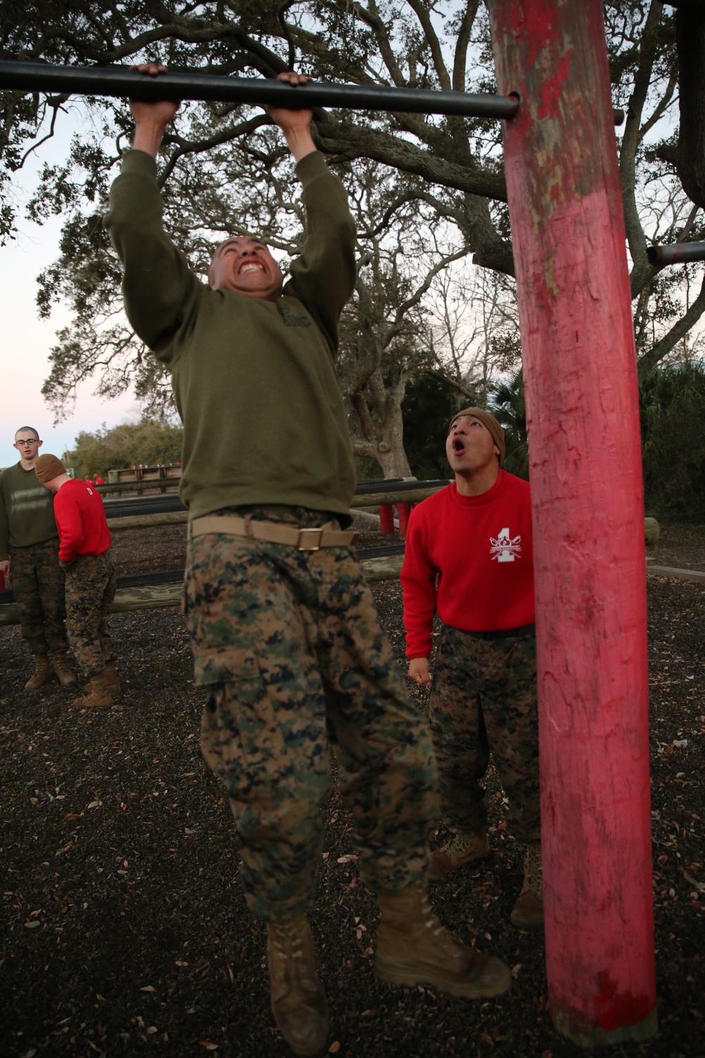 Photo Gallery: Marine recruits get fit on Parris Island obstacle course