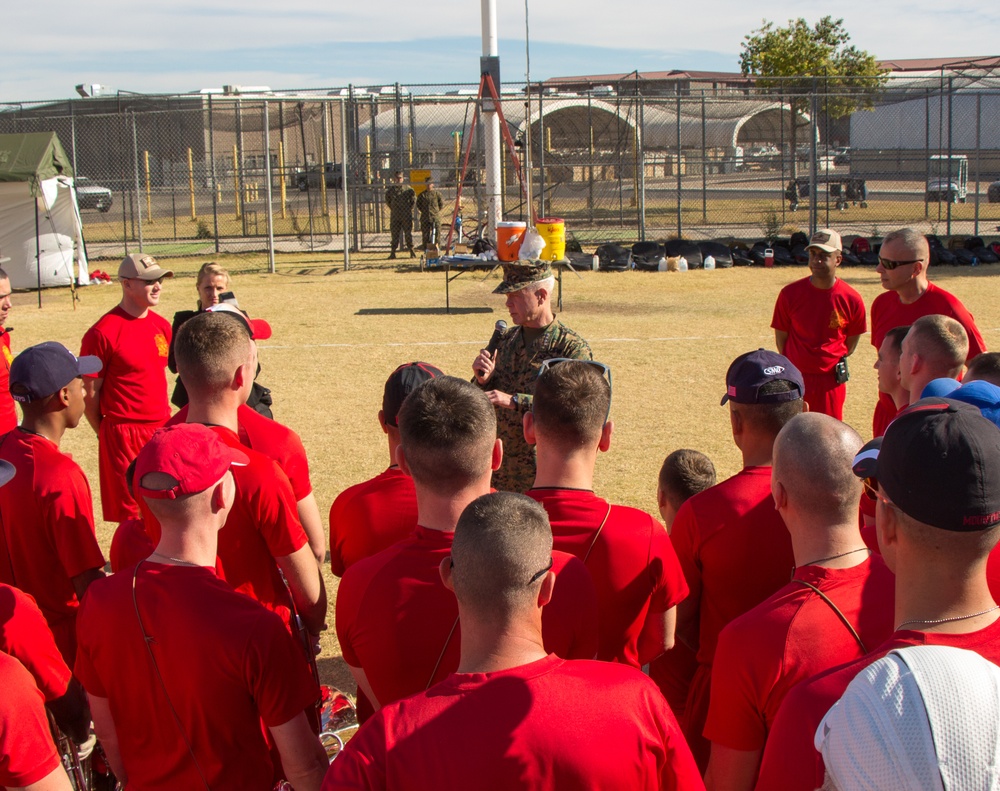 The Commandant visits The Drum &amp; Bugle Corps at MCAS Yuma
