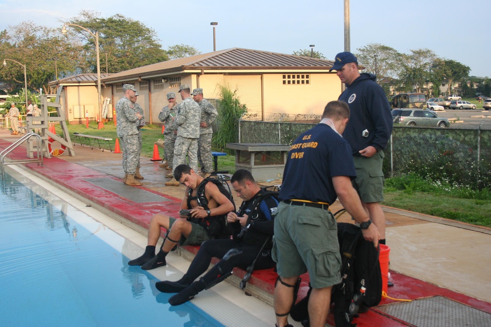 Divers from Coast Guard Cutter Kukui