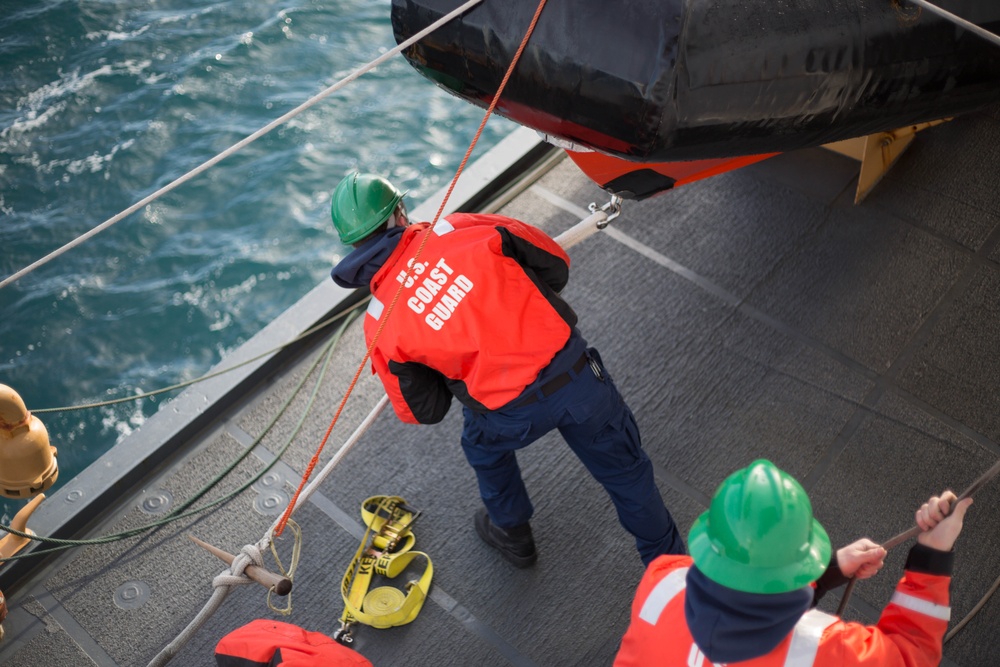 Coast Guard Cutter Alex Haley conducts boardings in Gulf of Alaska