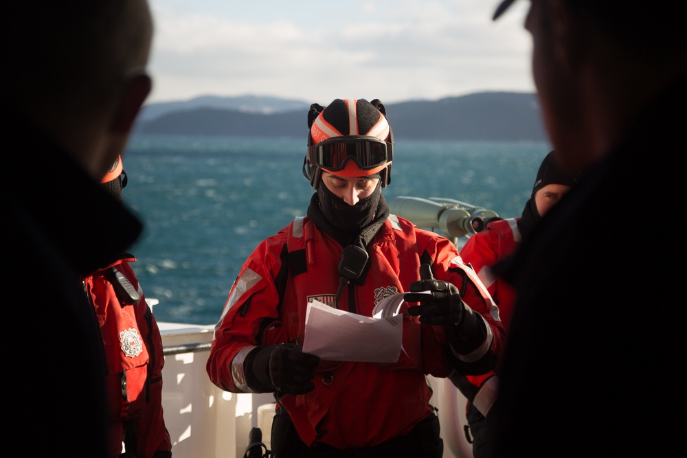 Coast Guard Cutter Alex Haley conducts boardings in Gulf of Alaska