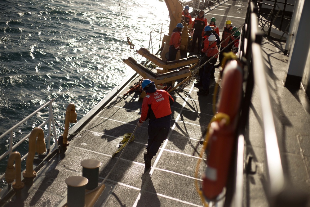 Coast Guard Cutter Alex Haley conducts boardings in Gulf of Alaska