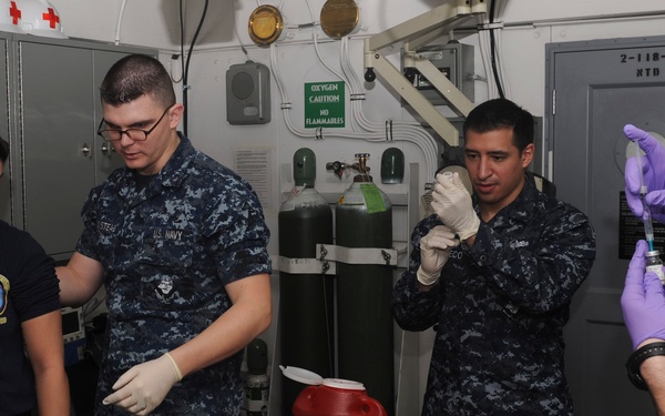 USS Nimitz sailors vaccinated