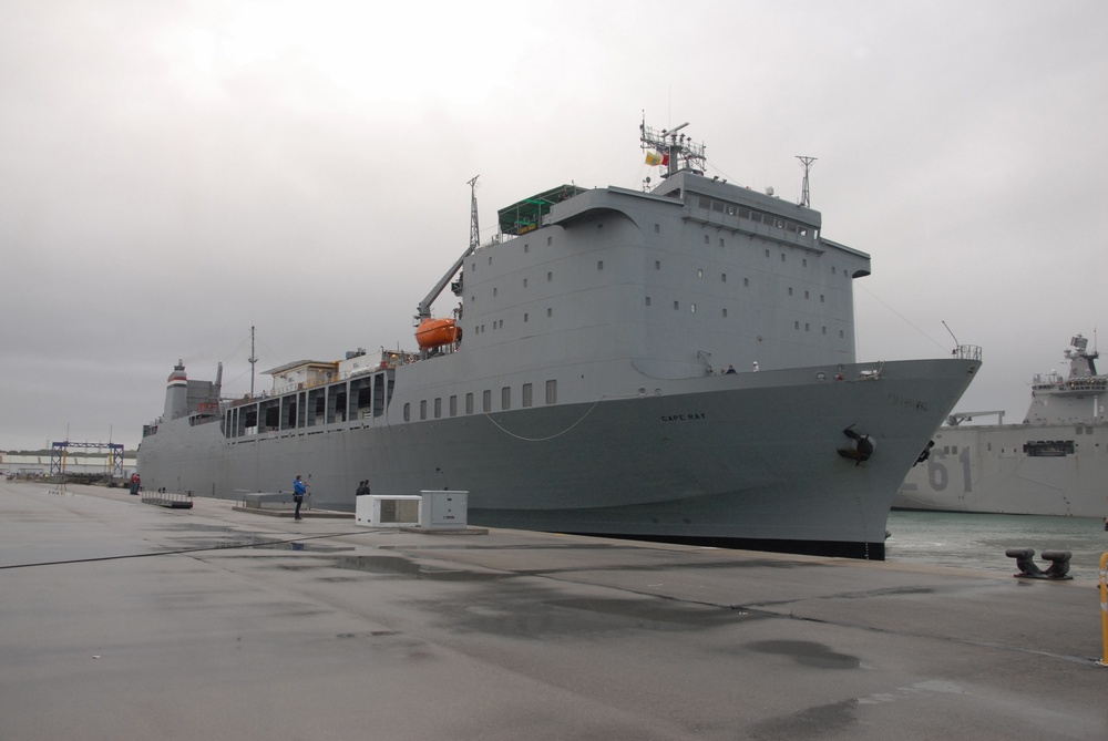 MV Cape Ray (T-AKR 9679) arrives at Naval Station Rota