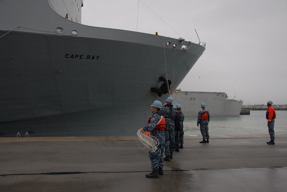 MV Cape Ray (T-AKR 9679) arrival