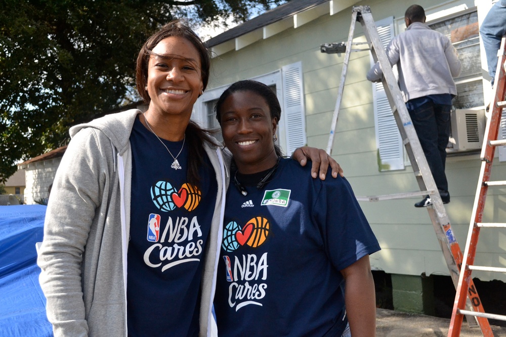 Service members come together for NBA Cares All-Star Day of Service