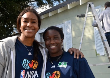 Service members come together for NBA Cares All-Star Day of Service