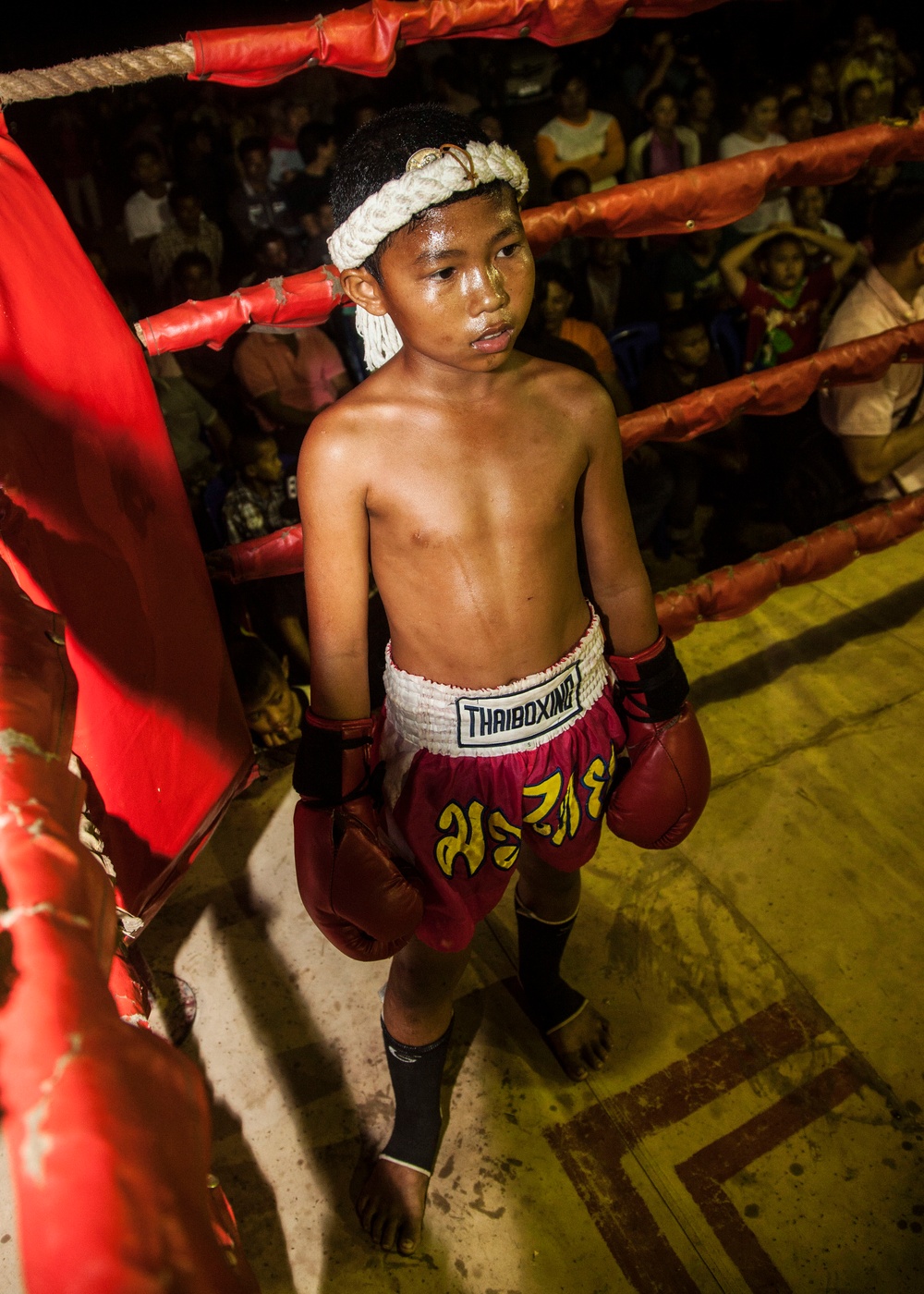 Muay Thai fighters hold exhibition matches for service members during CG 14