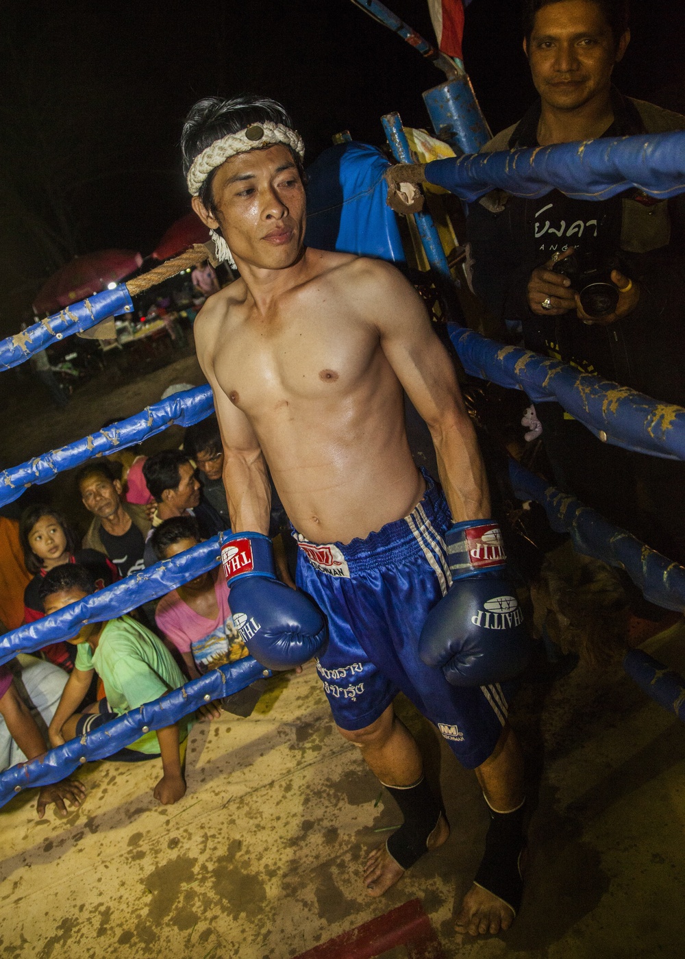 Muay Thai fighters hold exhibition matches for service members during CG 14