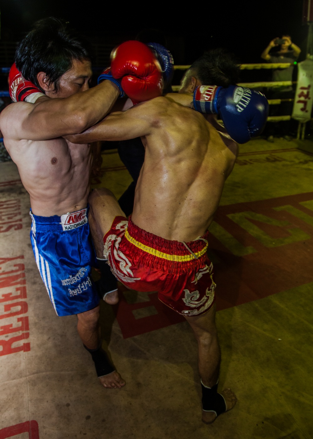 Muay Thai fighters hold exhibition matches for service members during CG 14