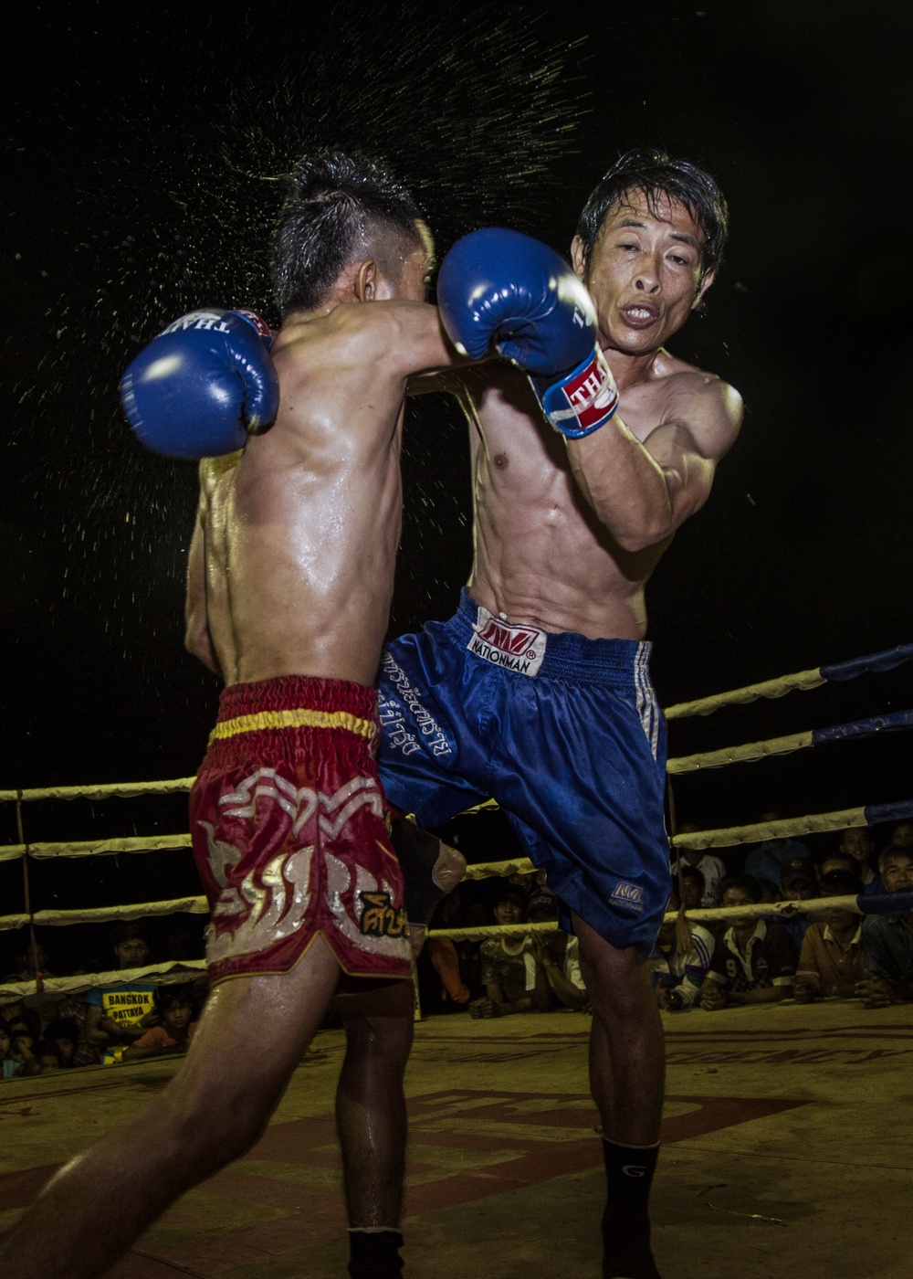 Muay Thai fighters hold exhibition matches for service members during CG 14