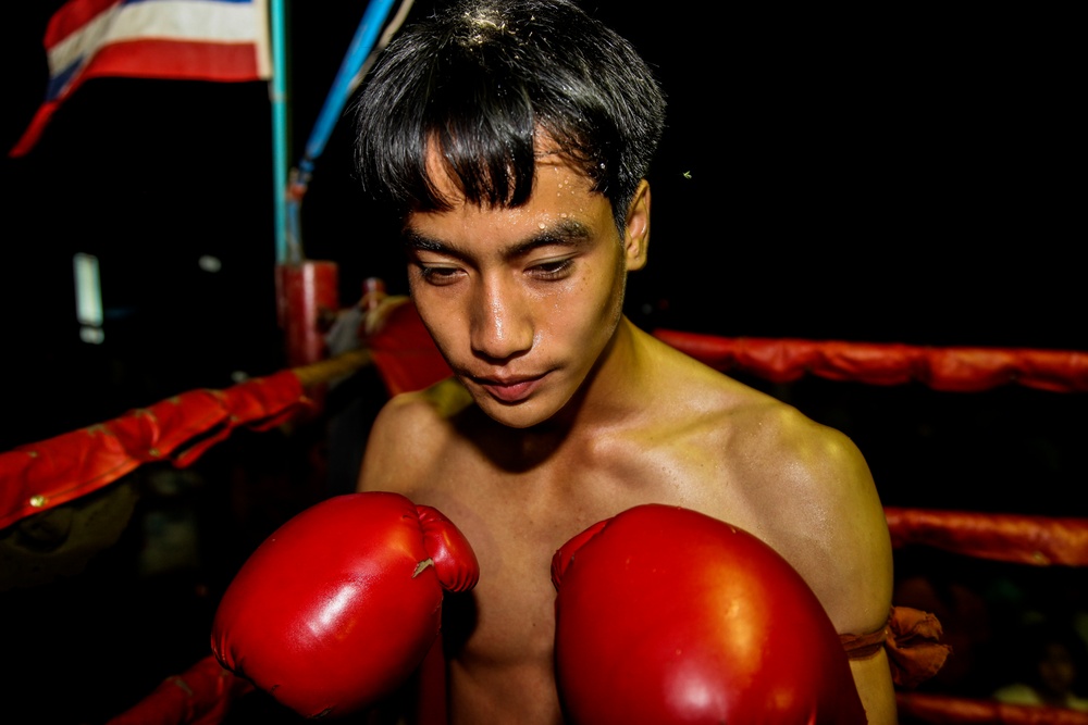 Muay Thai fighters hold exhibition matches for service members during CG 14