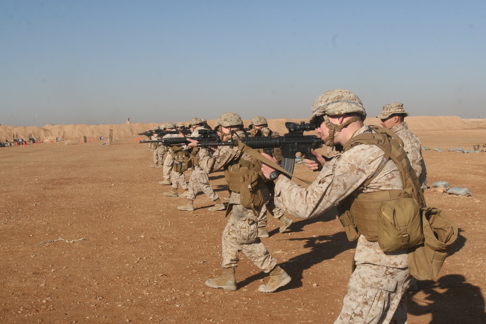 Marines conduct live-fire range aboard Camp Leatherneck