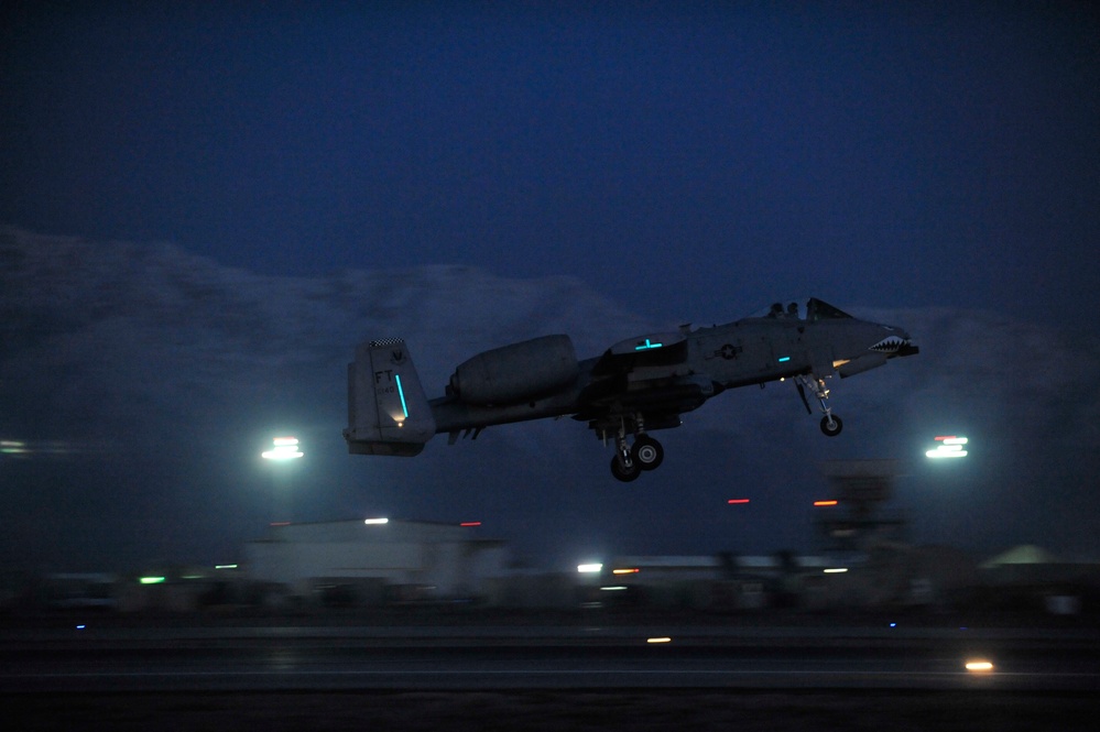 Bagram flight line at dawn