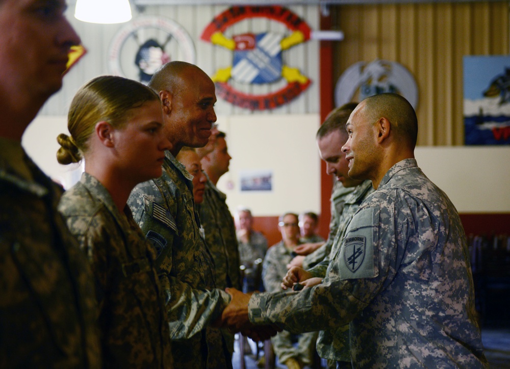 407th Civil Affairs Battalion combat patch ceremony
