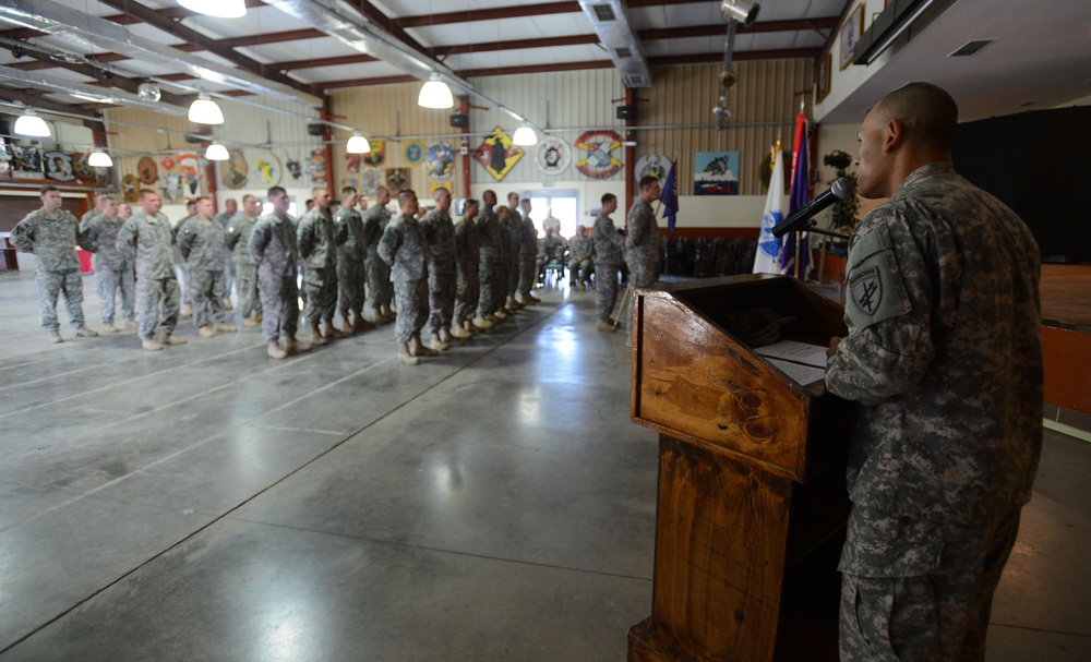 407th Civil Affairs Battalion combat patch ceremony