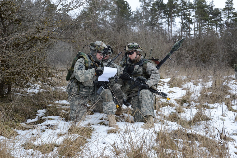 1-91 Cavalry Regiment (Airborne) PLT level maneuver exercise, Grafenwoehr, Germany